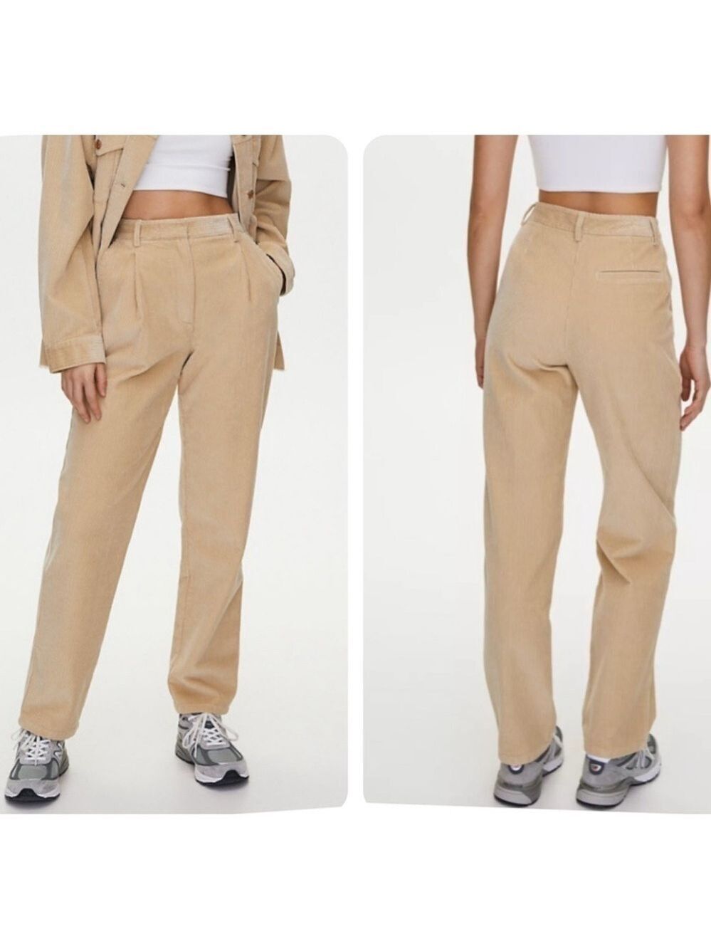 Aritzia Wilfred Free Lennox Pants High-Rise
Corduroy Pleated Beige Giselle Sz 2